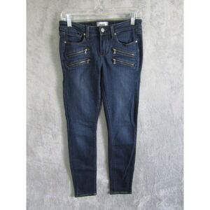 Paige Edgemont Mid Rise Sklnny Jeans Womens size 29" Zipper Detail